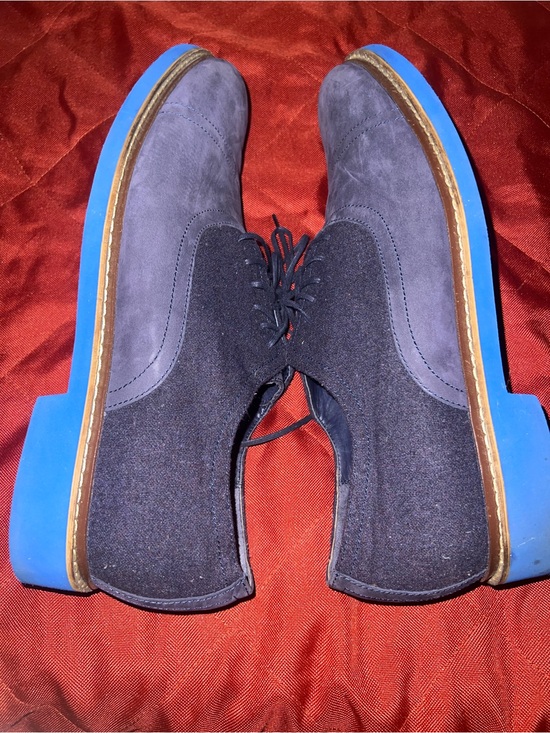 Cole Haan Harrison Suede and Felt material Navy Blue Wingtip Oxfords Size 13 main image 7